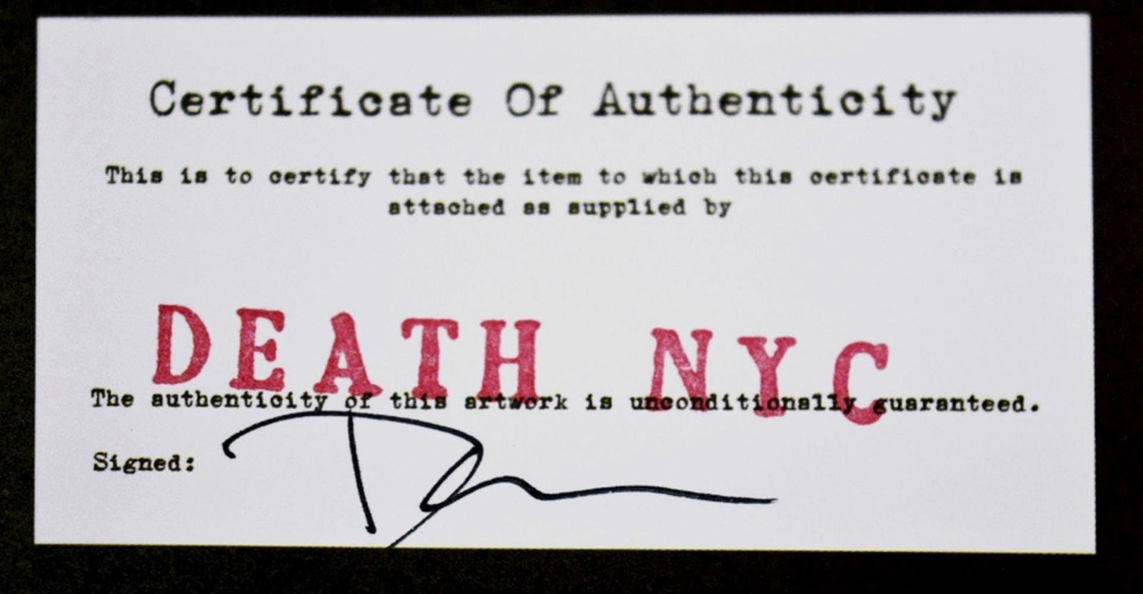 Death NYC - Silkscreen. - 2