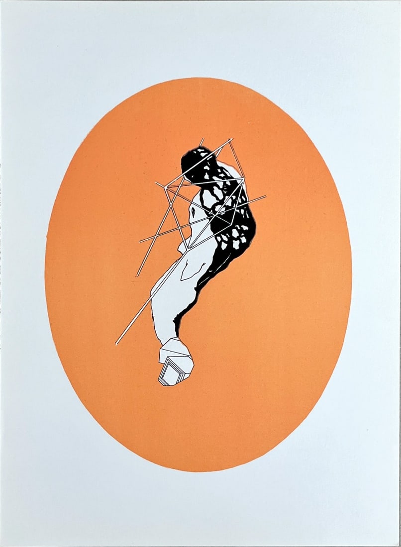 Alain Le Yaouanc - Lithograph - DLM1969 (Derriere le Miroir): Original lithograph, cover executed for Derriere le Miroir, n° 176, 1969. Published in Paris by Maeght. There is text on verso. Alain Le Yaouanc - Page from Derriere le MiroirVery rarely