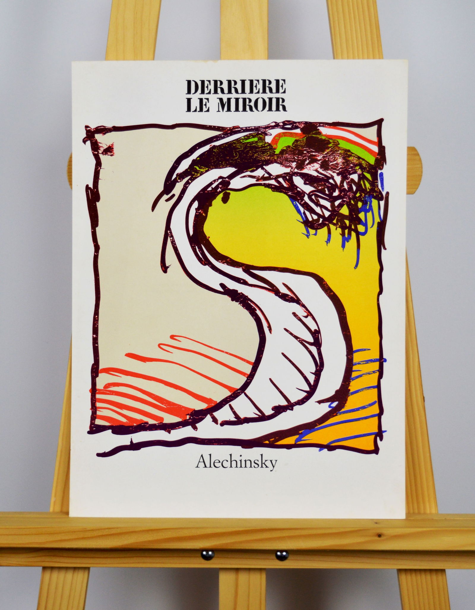 Alechinsky, P. - Original lithograph: Pierre Alechinsky - Cover- Original lithograph, Executed for Derriere le Miroir nr 247, 1981. Published in Paris by Maeght. There is text on verso.