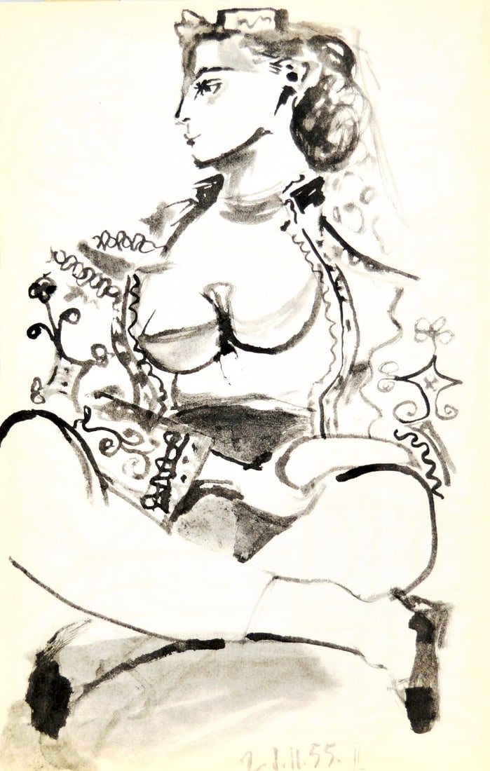 Picasso, Pablo, after - Carnet de la Californie: Picasso, Pablo, after lithograph | Carnet Californie #PABLOPICASSO (1881-1973) CARNET de la CALIFORNIE Lithograph 15.11.55 Pablo Picasso lithograph | Carnet de la Californie Medium: lithograph (after