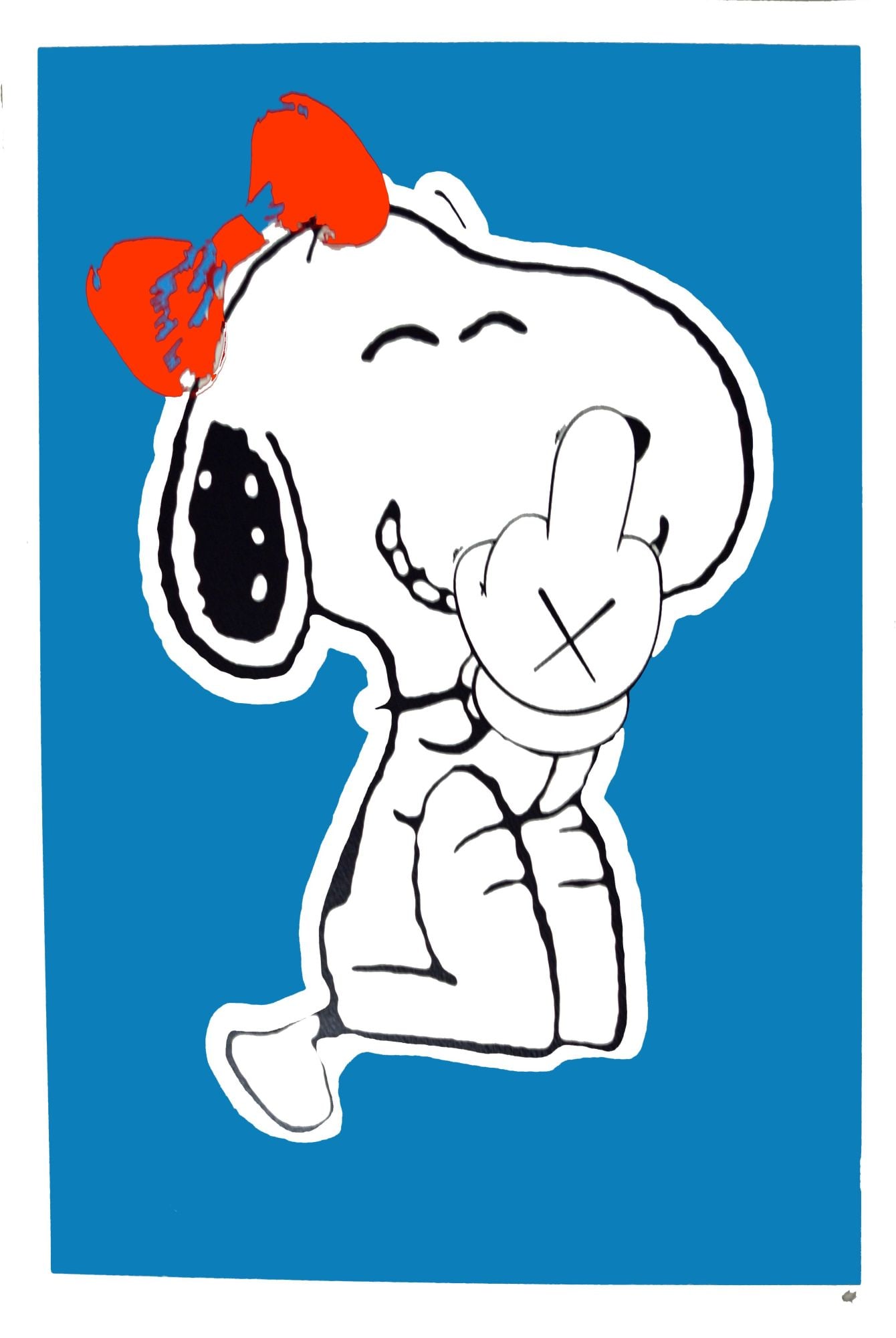 Death NYC - Silkscreen.: Hand signature by the Artist. Original certificate and golden seal included. DEATH NYC's artwork featured in galleries and streets around the world. Recently also featured in the Google Glass commerci