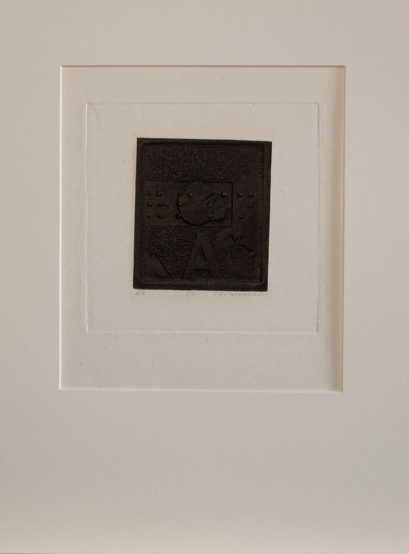 Gieryszewski, Ryszard - Embossing.: Hand-Signed by the Artist. Ryszard Gieryszewski is a Polish painter, he was born in 1936 in Warsaw,Ryszard Gieryszewski studied at the Academy of Fine Arts in Warsaw and he graduated in 1964. His