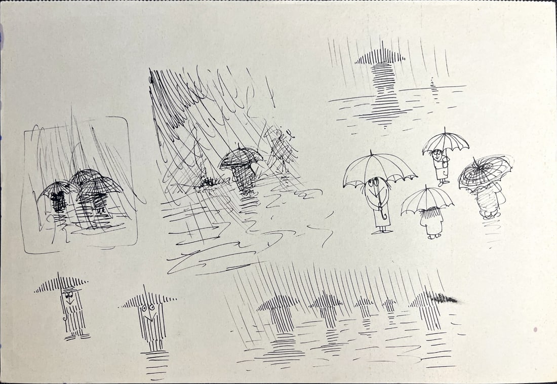 Siegfried Wagner - Der Schirm Schelm - Lithograph: Great Lithograph by Siegfried Wagner a German Artist.HandsignedDoppelseitiger DruckSiefried Wagner 1936- geboren in FriedrichshafenStudium an der Kunstakademie StuttgartHaus de Kunst