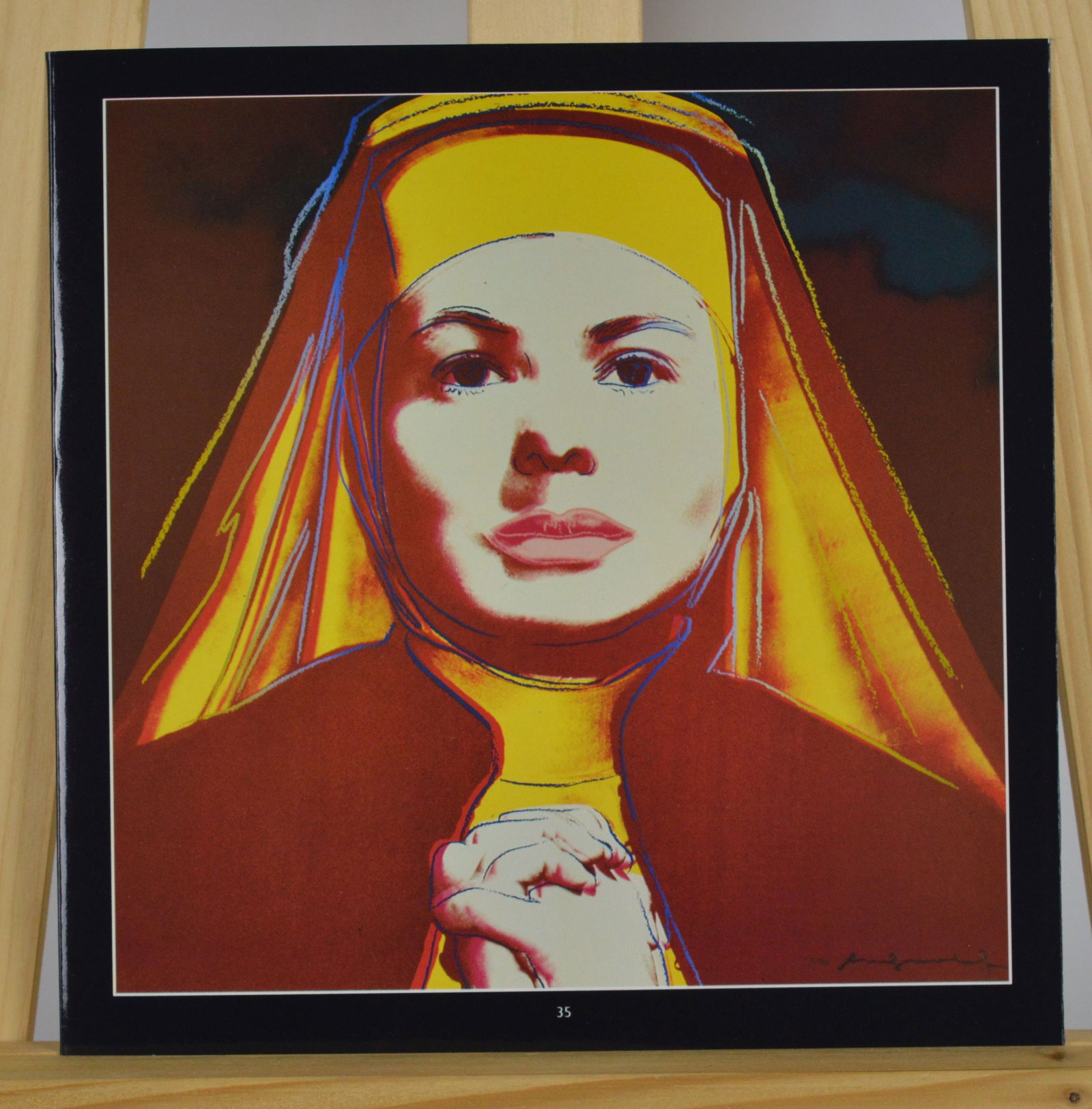 Warhol, Andy - Ingrid Bergman 'The Nun': Andy Warhol -Ingrid Bergman in The Bells of St Mary's. nr 35 offset lithography. Signature Imprime. Printed on paper from Lessebo Bruk, Sweden.