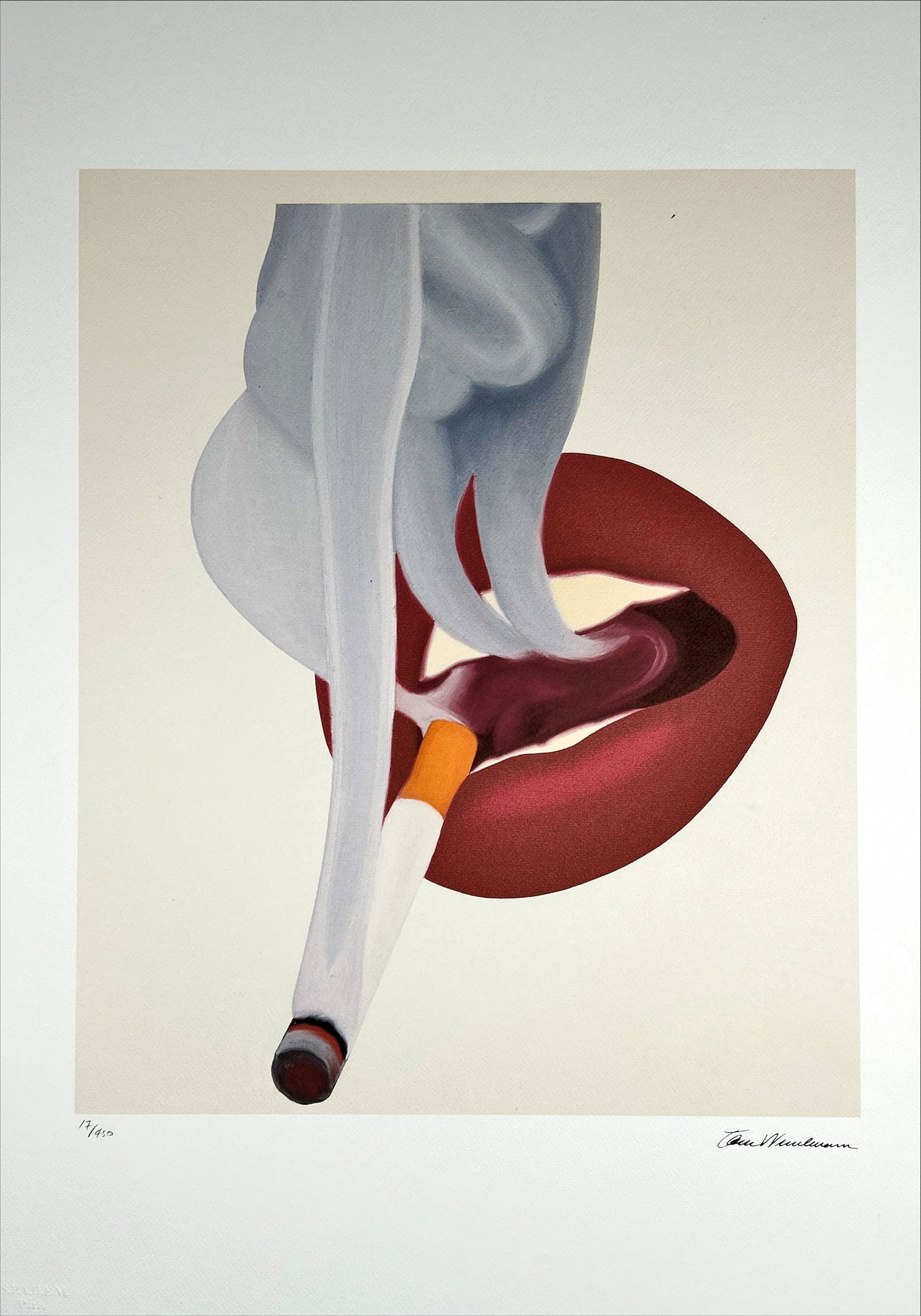 Ton Wesselman - Lithograph - Hand numbered - Signed: On handmade paperSigned in the plate and stamped in the paperHand numberedLicensed - S.P.A.D.E.M. - ParisLimited edition of 450 piecesAfter the original by Tom Wesselmann