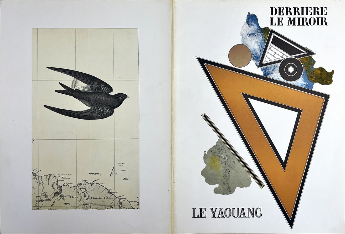 Alain Le Yaouanc - Lithograph - DLM1969 (Derriere le Miroir): Original lithograph, cover executed for Derriere le Miroir, n° 176, 1969. Published in Paris by Maeght. There is text on verso. CenterfoldAlain Le Yaouanc - Page from Derriere le Miroir