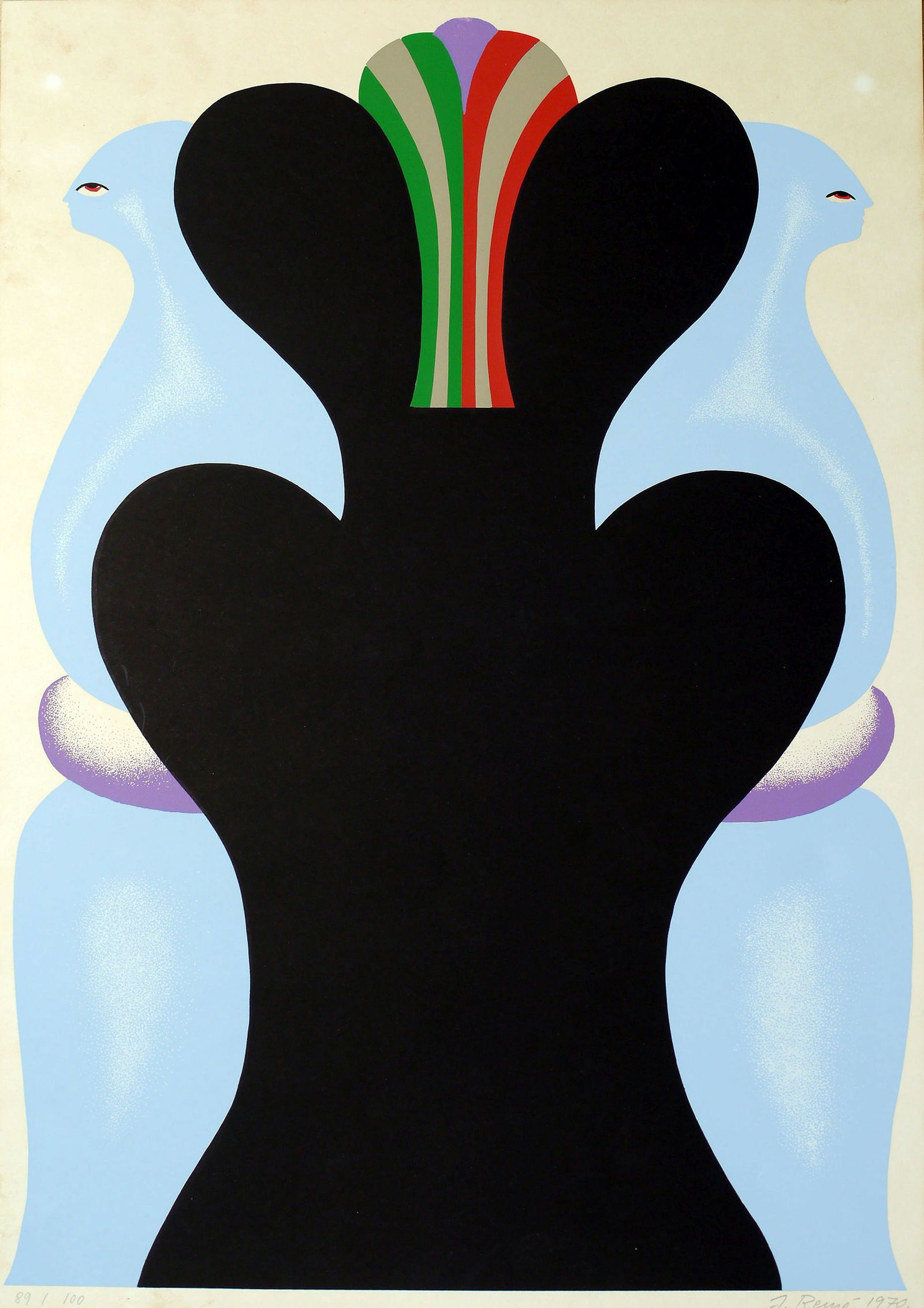 Remé. Jorge - Lithograph.: Edition: 89/100. Handsigned titled and dated in pencil by the artist.