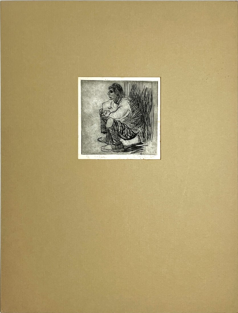 Joost Schmidt - drypoint etching - hand signed - 2