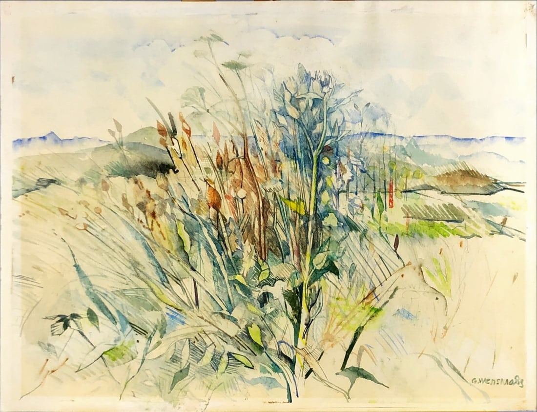 G. Wensma - Watercolor - Hand-signed (1 of 2)