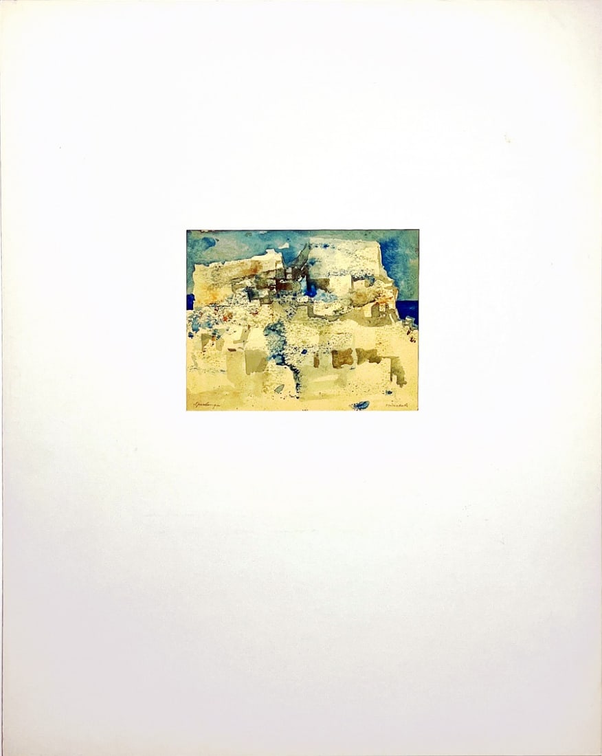 Jan Michels - Watercolor - Hand signed: Jan MIECHELS (Arnhem 1916 - 1996)As an artist, he is self-taught. In 1940, together with his brother Henk, the graphic artist, he rented the Bolkstoren, a tower of the old city wall in Arnhem and set