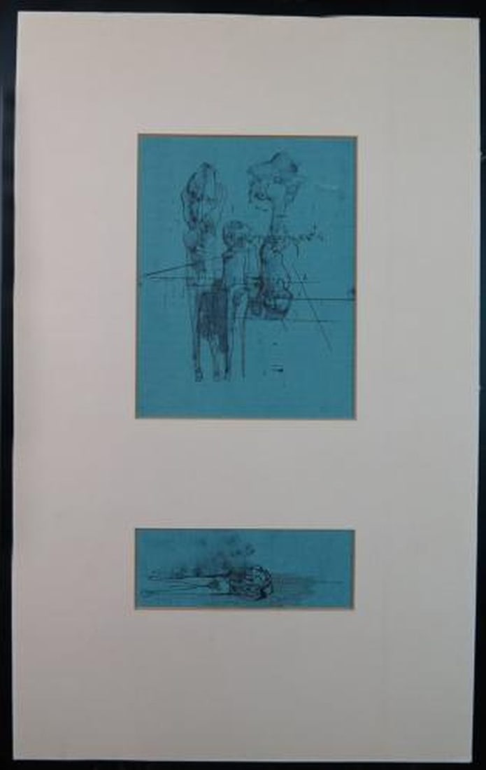 Krijger, F. - Ink drawing - Hand signed (1 of 2)