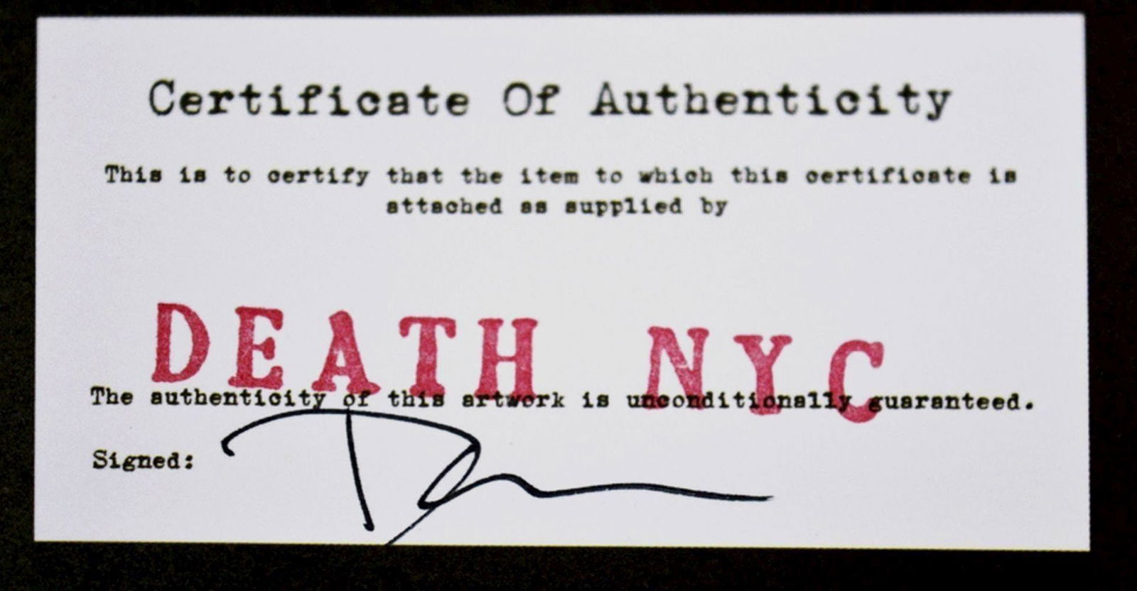 Death NYC - Silkscreen. - 2