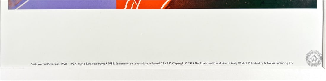 Warhol, Andy - Lithograph. - 3