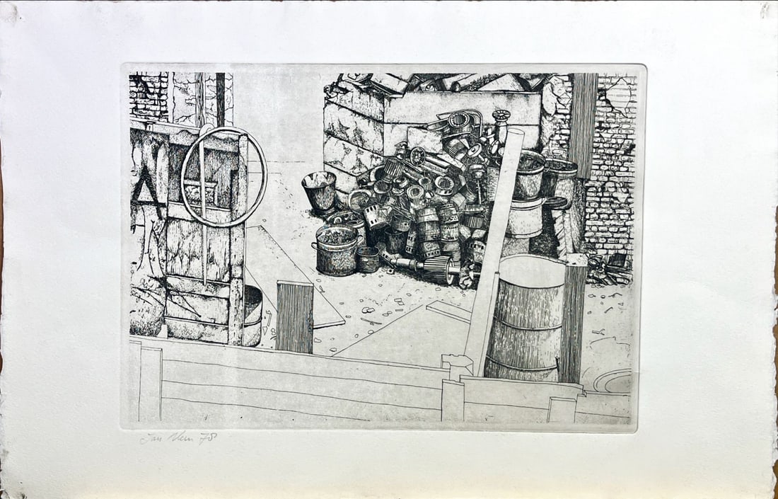 Jan Veen - Etching - Hand signed: Jan VeenEtchingDutch school