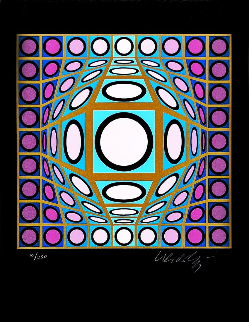 Vasarely, Victor - Hand-Signed and numbered - Lithograph. (1 of 1)