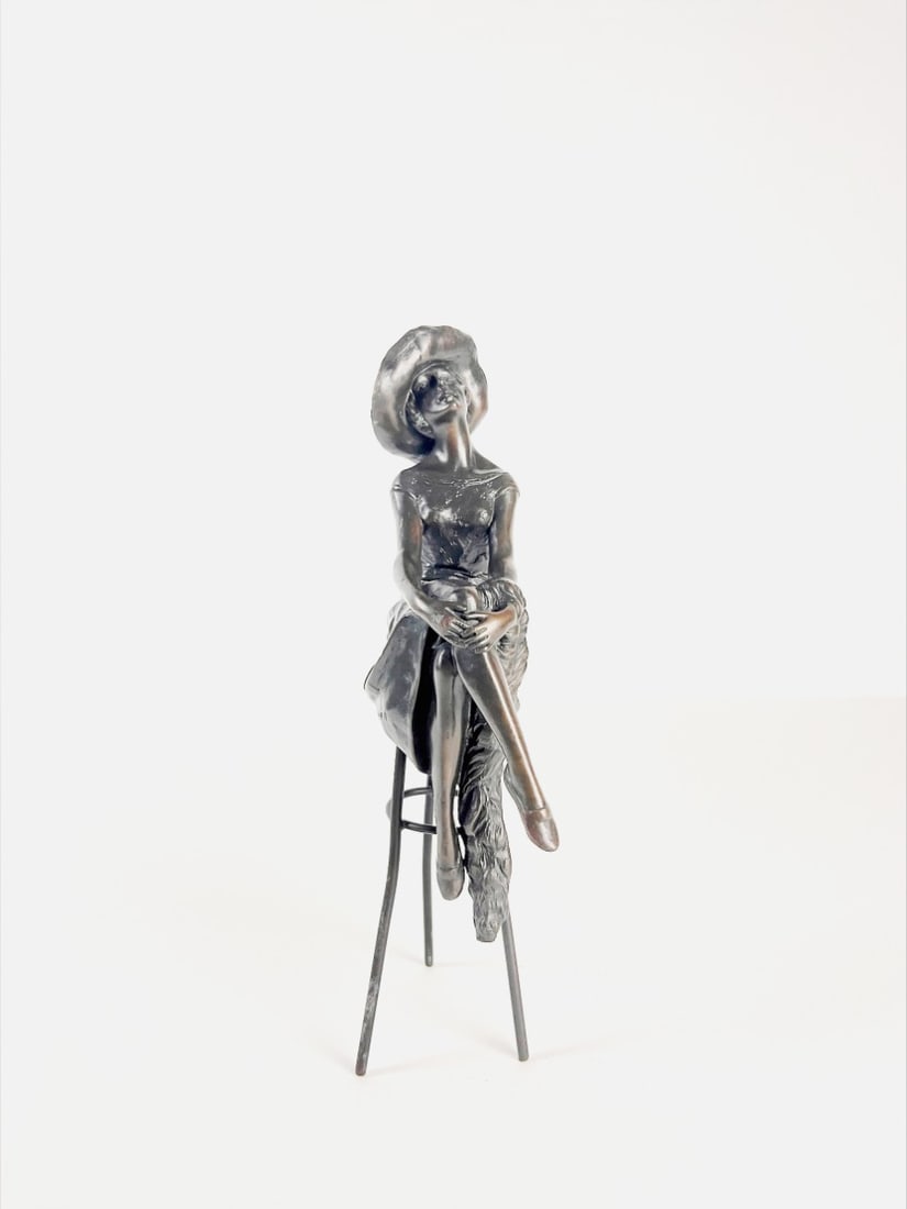 Demétre Chiparus, bronze deco sculpture with monogram signed (1 of 7)