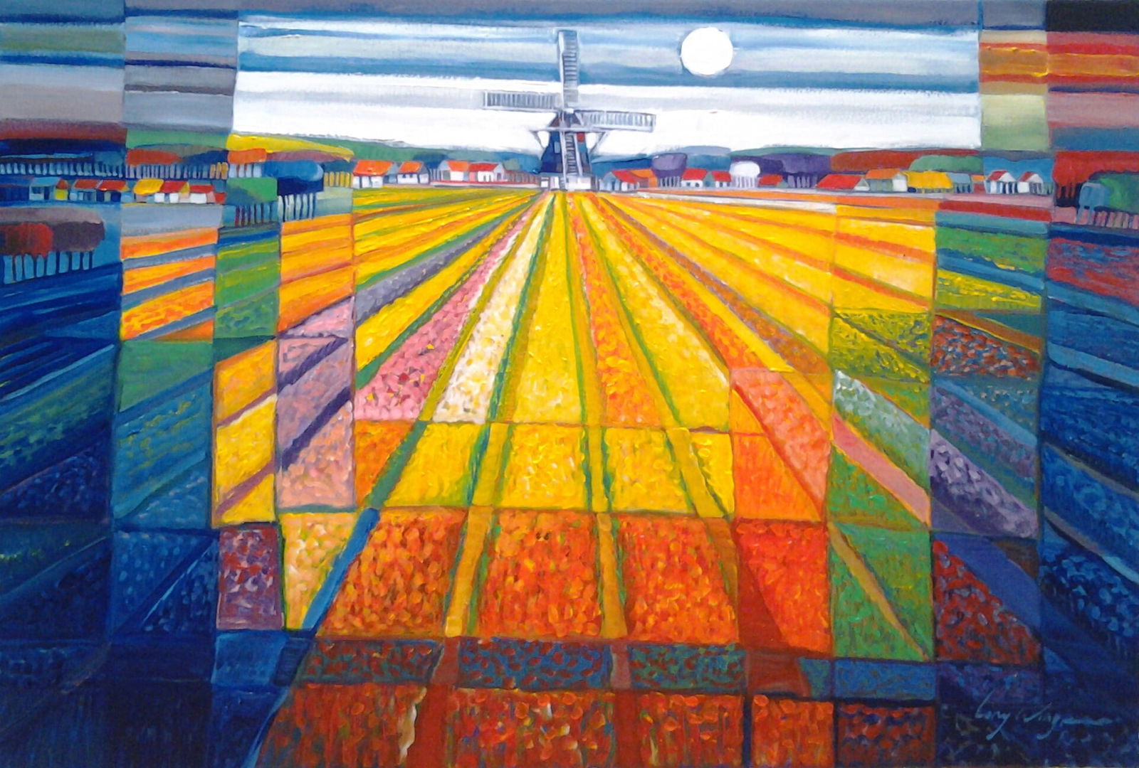 Wing, Lony - Acryl Painting - Handsigned: Hand signature by the Artist. Comes with COA.