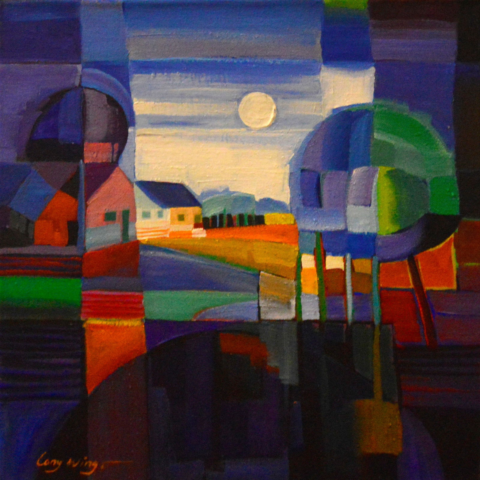 Wing, Lony - Acryl Painting.: Hand signature by the Artist. Comes with COA.