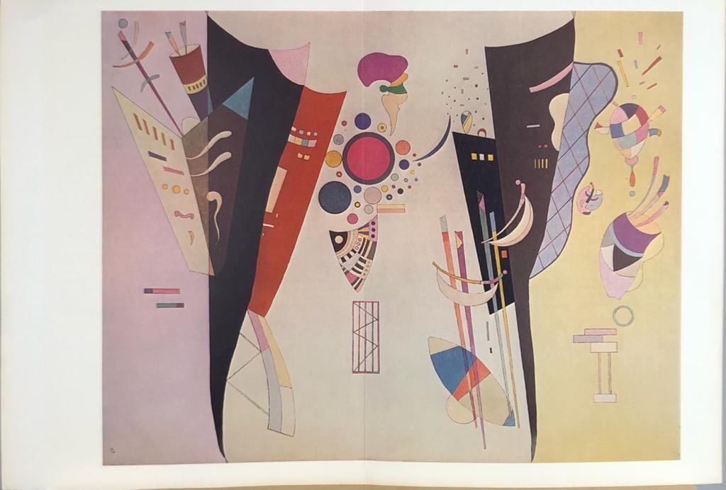Wassily Kandinsky - Lithograph from DLM (Derrière Le Miroir): Wassily Kandinsky. Lithography from DLM (Derrière Le Miroir).Text on verso.With usual fold in the middle, from DLM (Derrière Le Miroir)