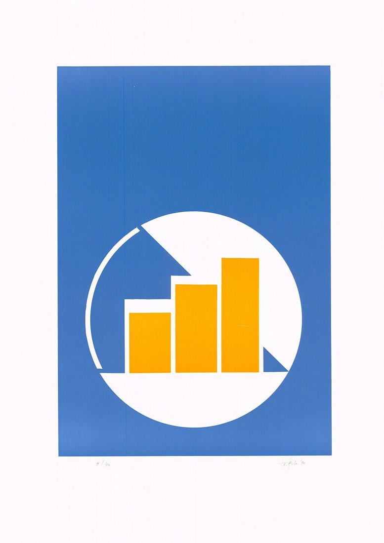 Friedrich Geiler - Linucut - Handsigned: Color linocut, handsigned, numbered and dated.