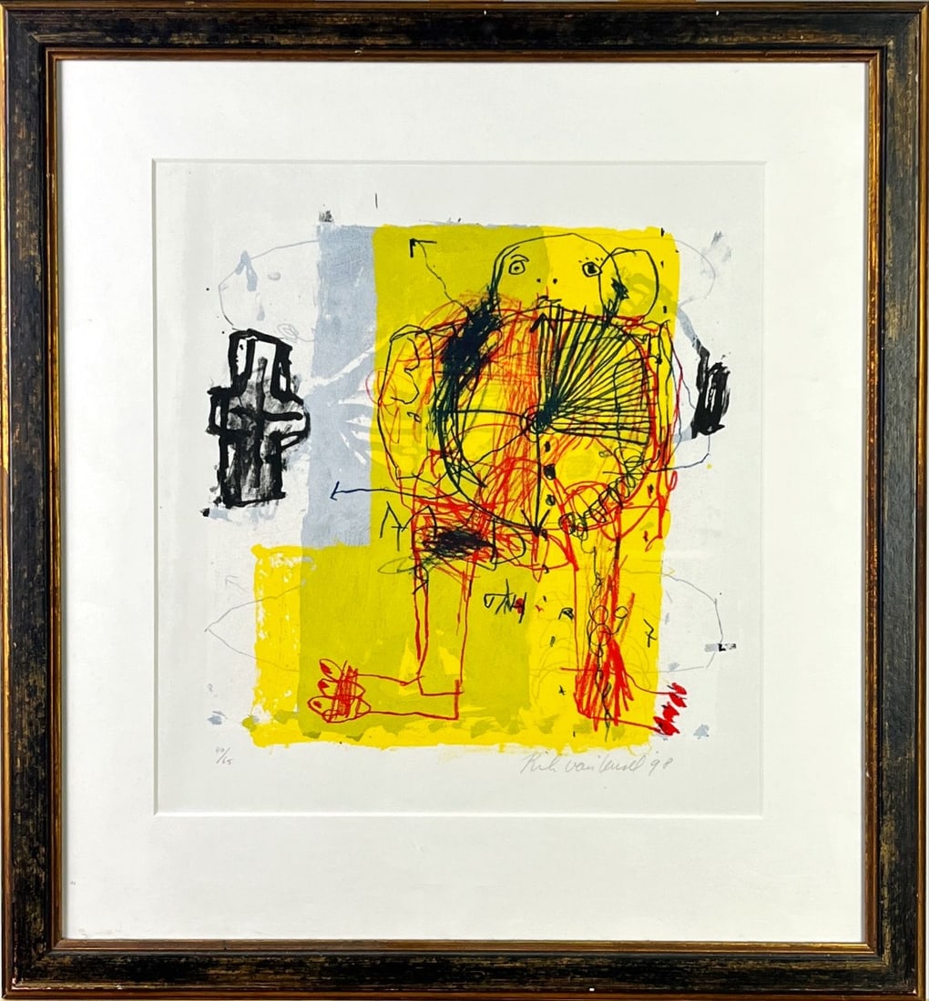 Rik van Iersel - Lithograh - Hand signed: Rik van IERSEL (Maastricht 1961)He has a series of exhibitions behind him, each of which has produced idiosyncratic catalogs. Van Iersel is very curious about materials, about media and about life
