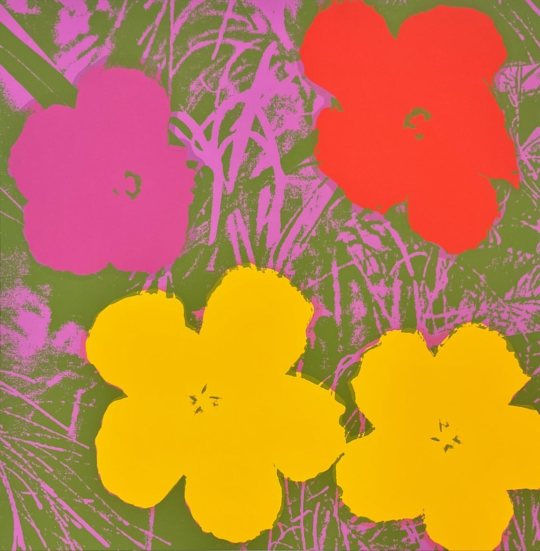 Andy Warhol - Screenprint - Flowers: Color screenprints are printed on museum board with the highest quality archival inks. They are stamped in black ink, on verso . Without reference.