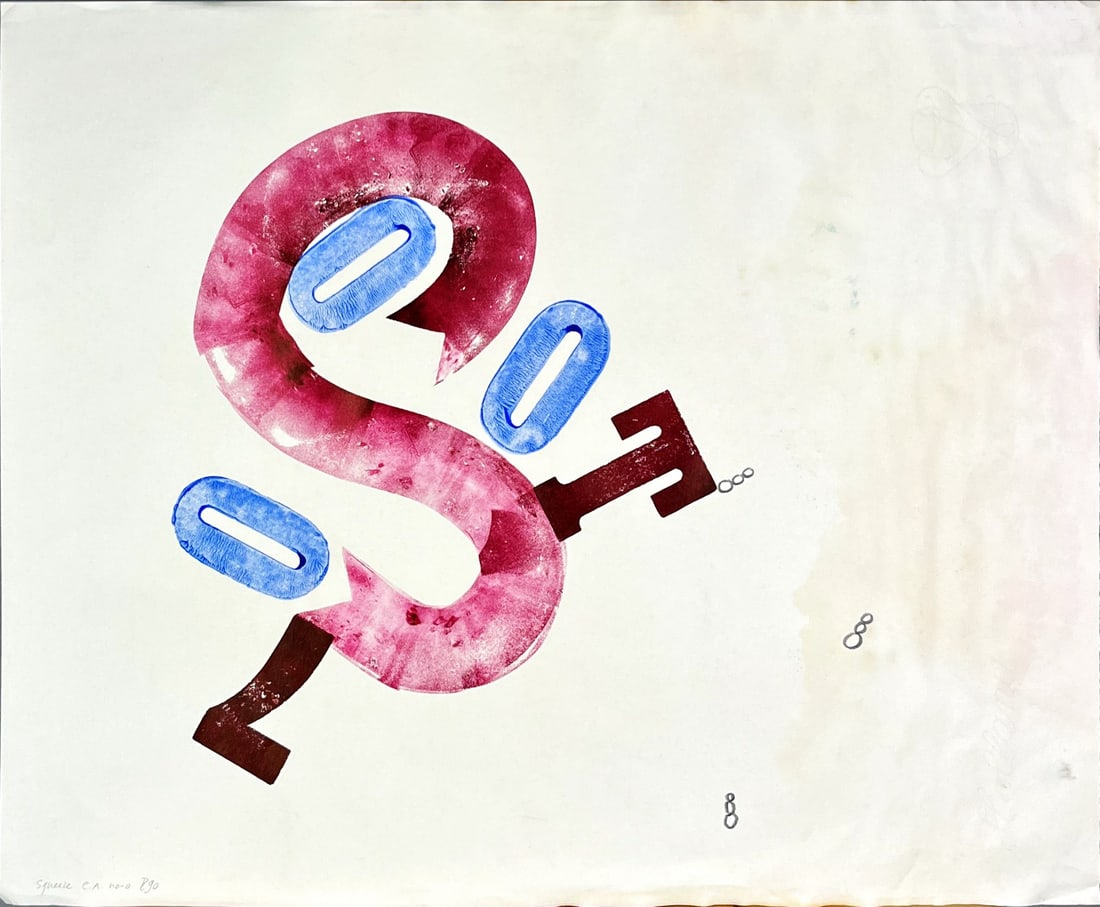 Abstract characters - Lithograph - Hand-signed: Unknown / Unreadable Artist - Lithograph - HandsignedDutch School.Comes from the collection of the municipality of The Hague, The Netherlands.