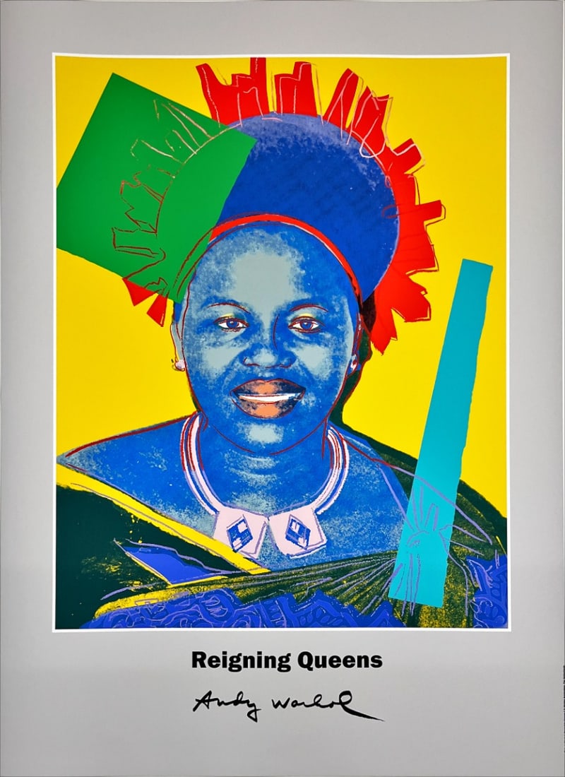 Andy Warhol - Reigning Queens: Andy Warhol. Printed by George C.P. Mulder Amsterdam, The Netherlands.Poster of Reigning Queens: Queen Ntombi Twala of Swaziland.