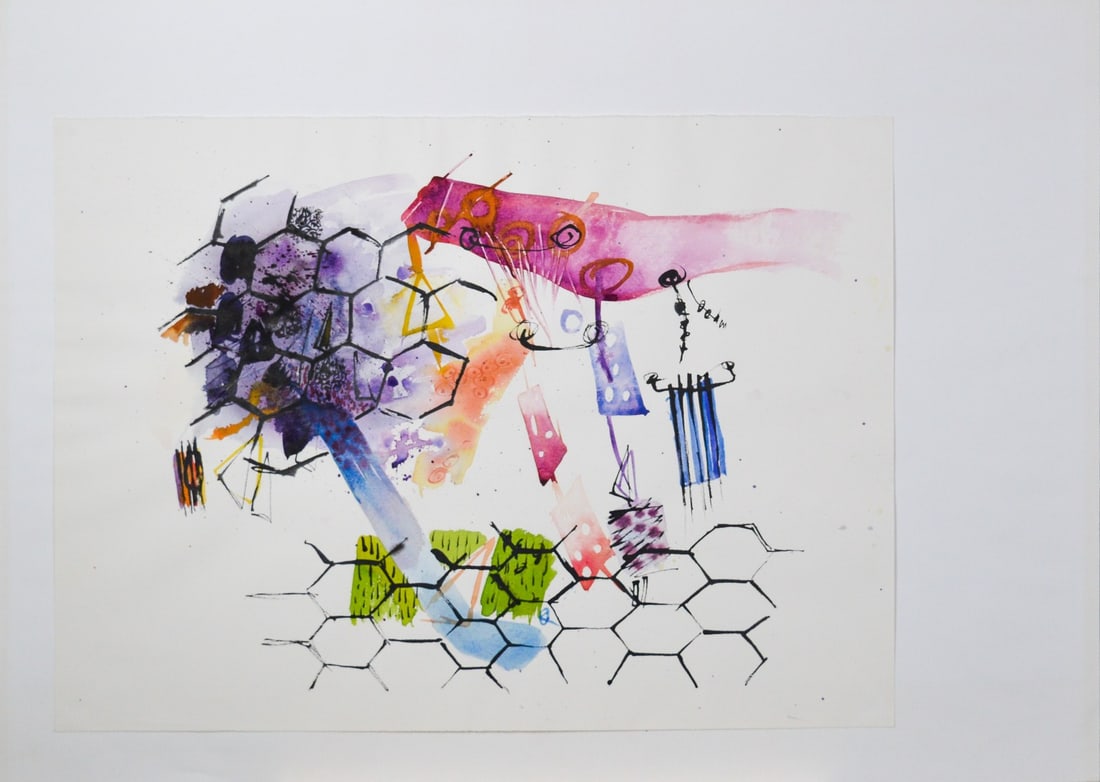 José Kolijn - Gouache: José Kolijn (1954)José Kolijn (Vlaardingen 1954). Education: Academy of Visual Arts The Hague.Handsigned and dated verso.Comes from the collection of the municipality of The Hague, The