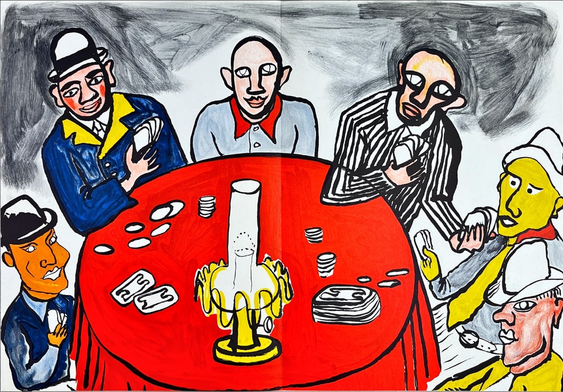 Alexander Calder - Lithograph - DLM (Derriere le Miroir): Original lithograph, executed for Derriere le Miroir, no 212, 1975. Published in Paris by Maeght. There is text on verso. With centerfold.Alexander Calder (; July 22, 1898 – November 11, 1976)