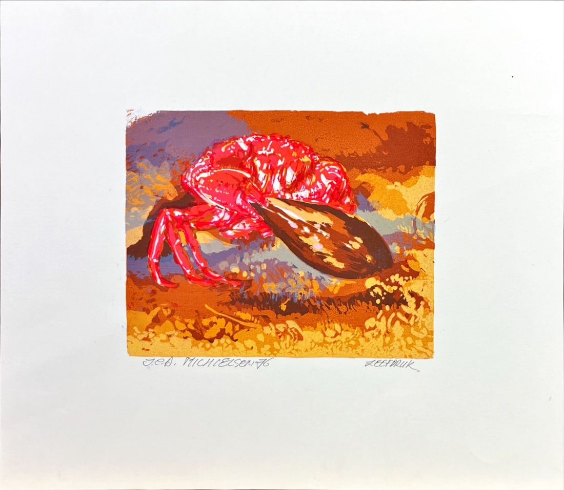 Jan (J.C.A.) Michielsen - Silkscreen - Hand signed: Michielsen, Jan - 1939-2010 Jan Michielsen was a Dutch graphic artist and painter. Jan Michielsen trained at the Academy of Fine Arts Sint-Joost. He also taught there until 1980. He lived and worked a