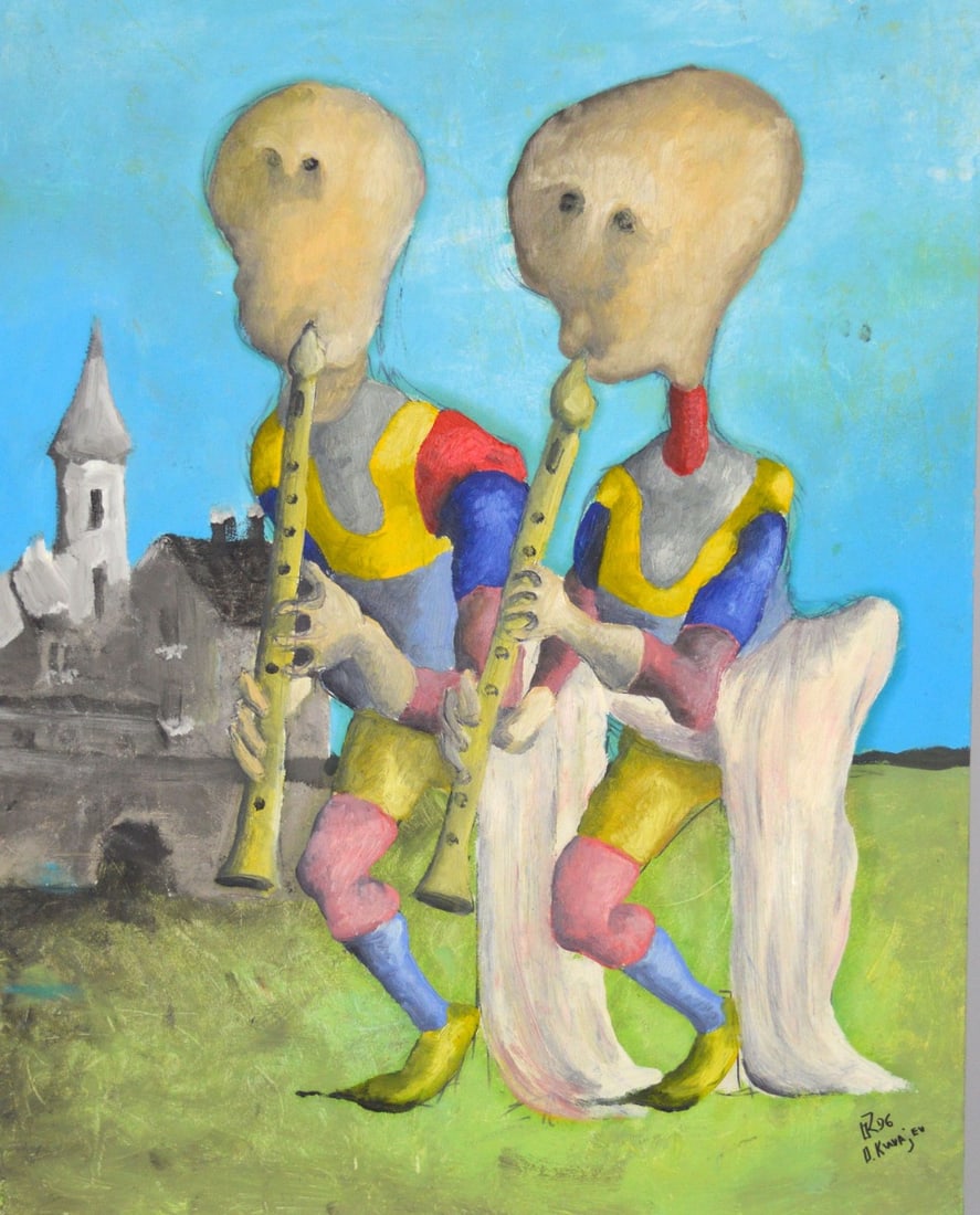 Kuvaev, Oleg - Oil Painting.: Handsigned, titled and dated by the artist. 1967 Born in St. Petersburg. Studied at the Academy of Fine Arts. Graduated with distinction. Exhibitions: 1984-1990 numerous unofficial exhibitions. 1991