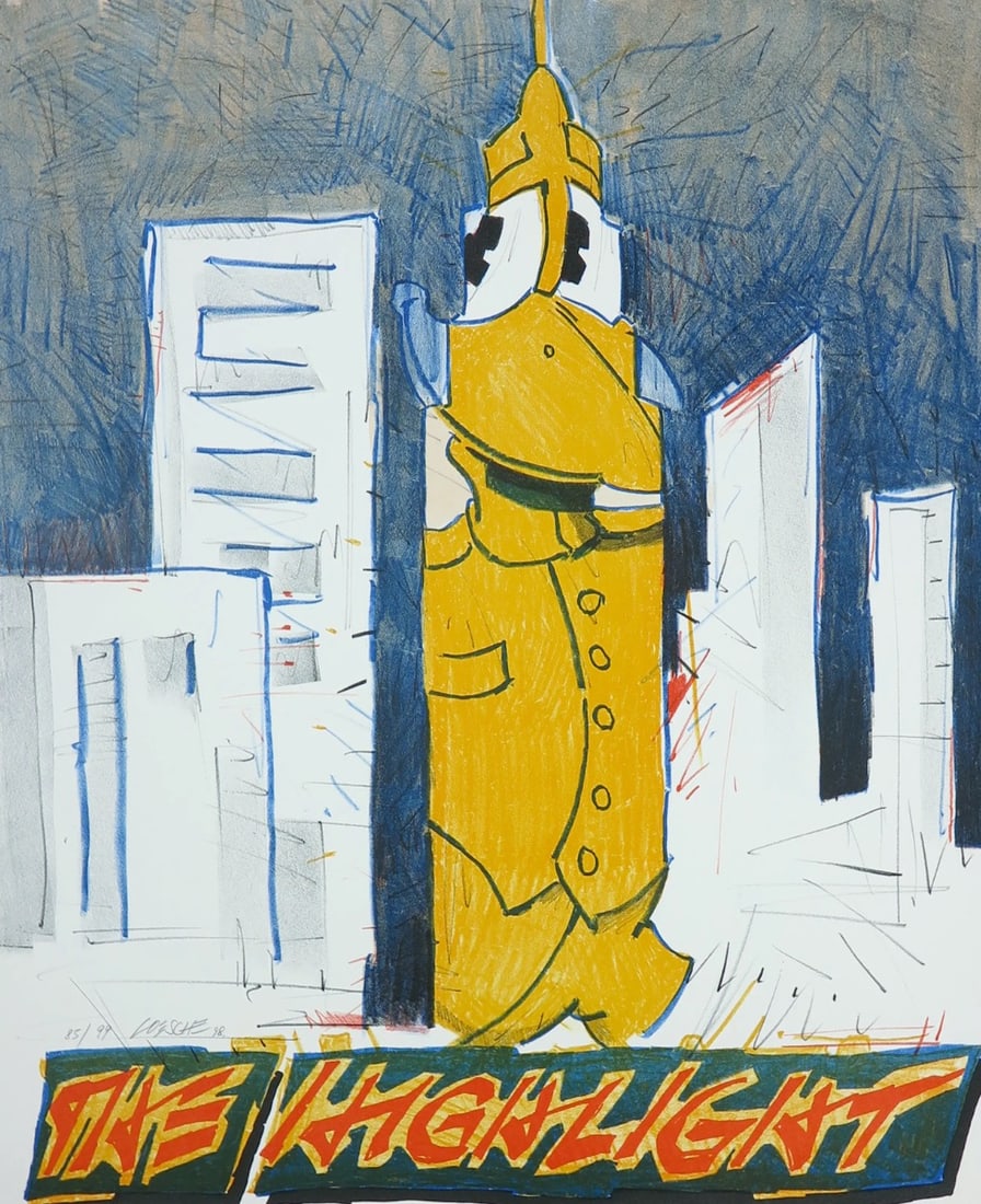 Wolfgang Loesche - Lithograph - Hand signed: Wolfgang Loescheborn in 19471970-1974 painting studies in Bielefeld, Germanysince 1974 freelance artist, teaching art and designlives and works in Cologne and New York.Training as a color