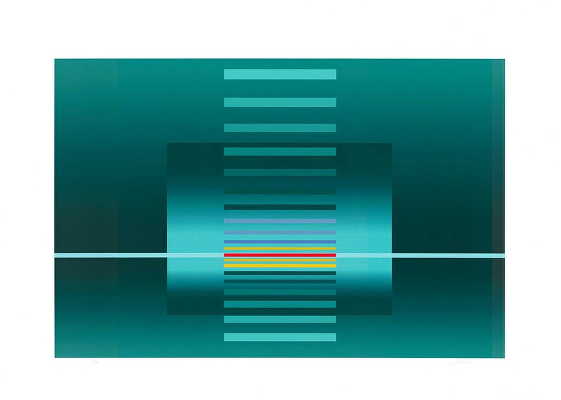 Friedrich Geiler - Silkscreen - Handsigned: Silkscreen, hand signed, numbered and dated.Friedrich Geiler (1946, Germany) lives and works in Kehl am Rhein, Germany, and is considered an important representative of Concrete Constructivism.He made