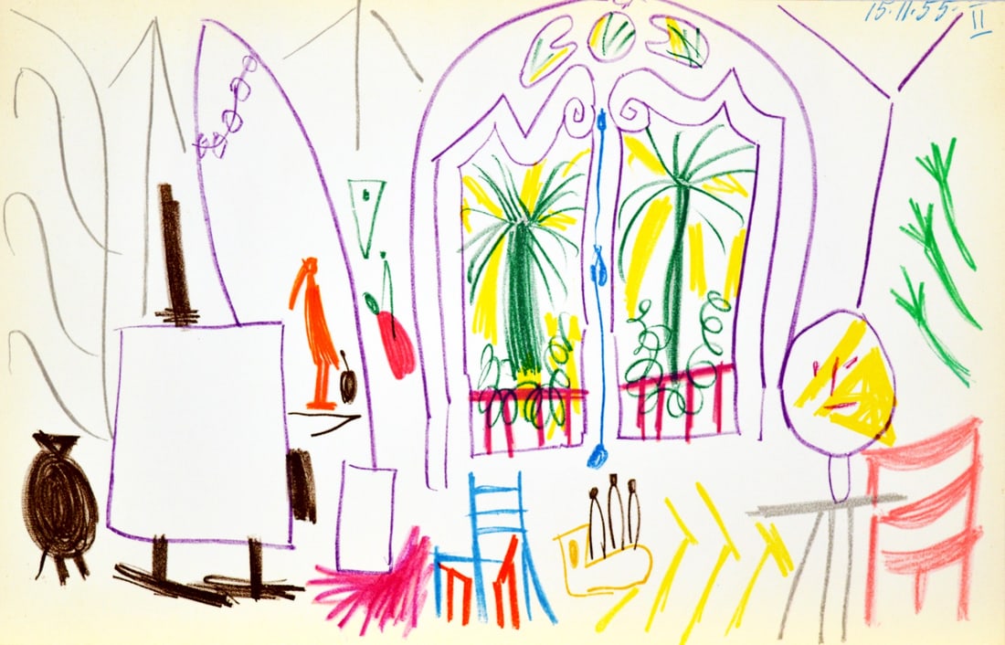 Pablo Picasso,after. - Carnet de la Californie -: Pablo Picasso,after. lithograph | Carnet Californie #PABLOPICASSO (1881-1973) CARNET de la CALIFORNIE Lithograph 15.11.55 Pablo Picasso lithograph | Carnet de la Californie Medium: lithograph (after