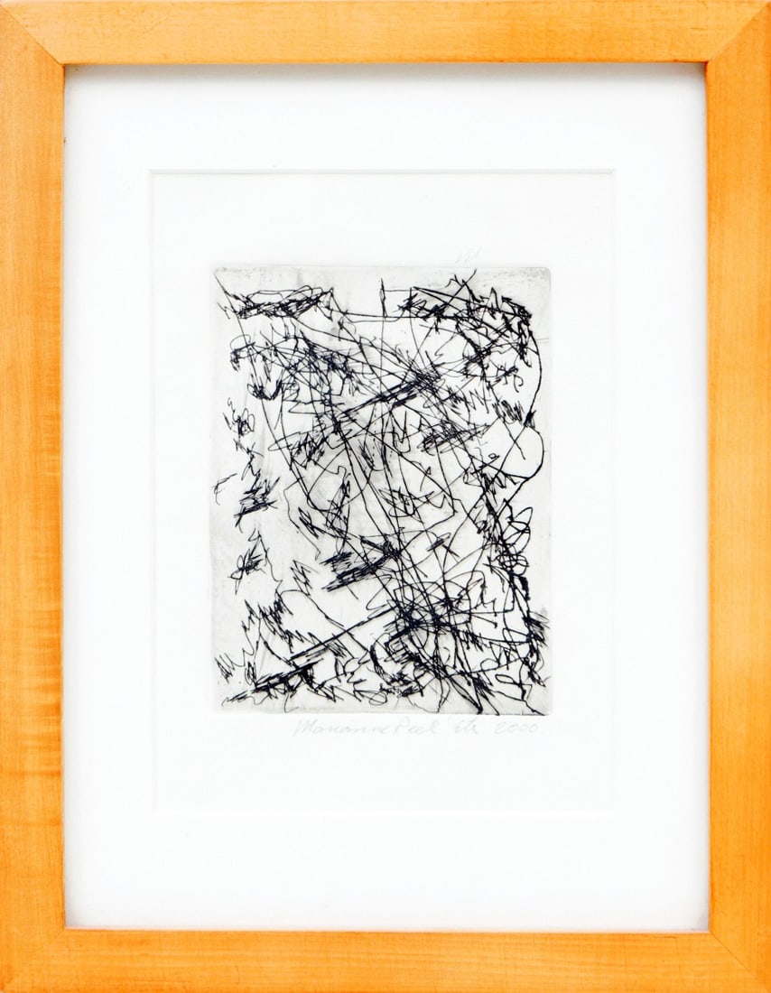 Gravure by Dutch artist - Original frame - Hand-signed: Great Gravure by a Undecipherable Dutch Artist.Completely framed with Passe-Partout and glass, original frame.