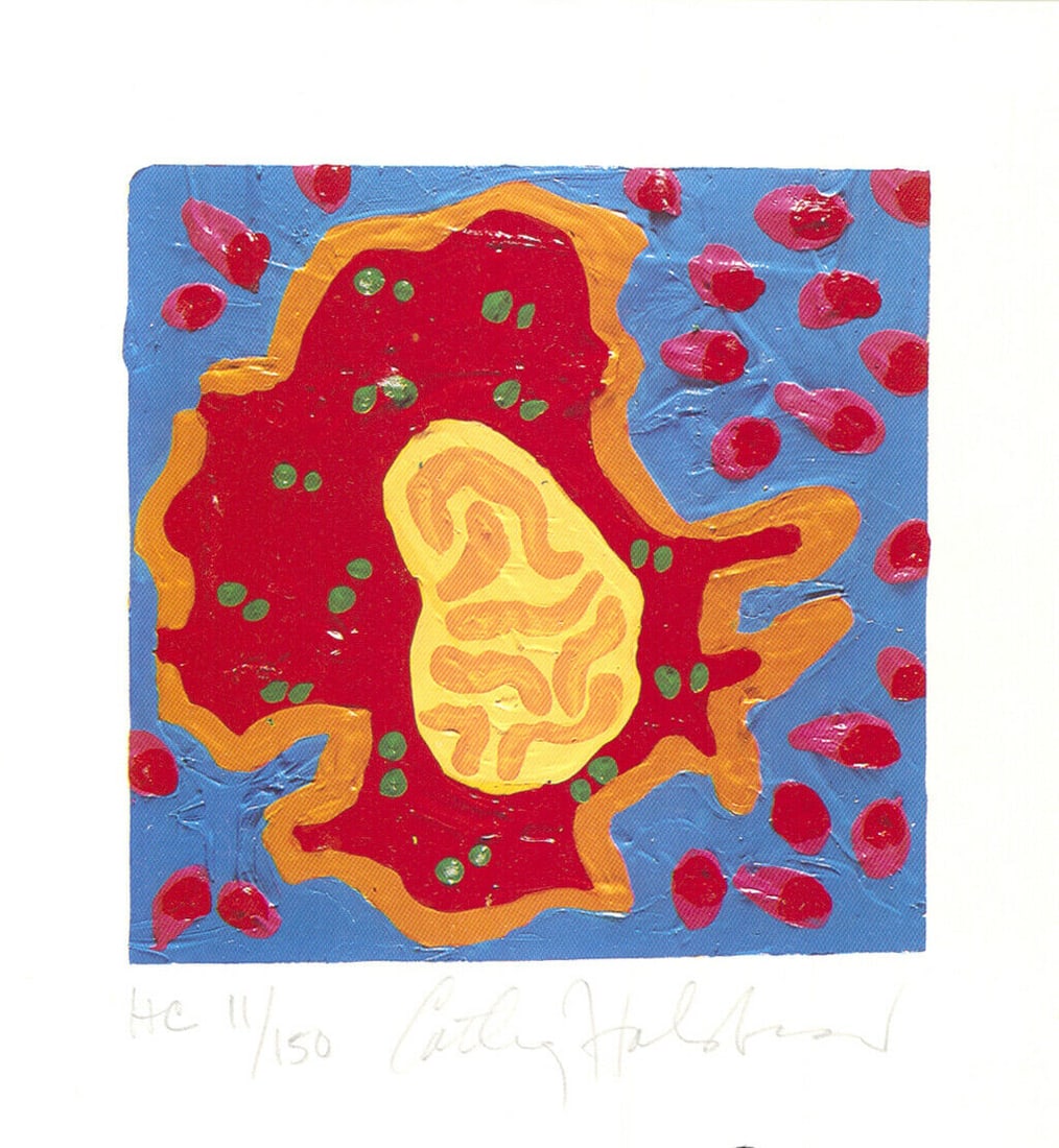 Cathy Halstaedt - Handsigned: Hand-Signed with pencil. War eine Sonderedition „Künstler der Welt“ für die Deutsche Lufthansa 1985 für ihre First-Class-Passagiere.Cathy Halstead was born in New York in 1948, daughter of