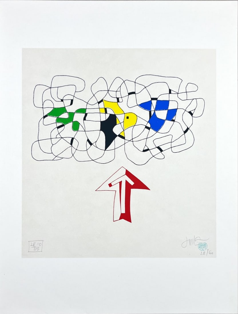 Prof. Eugen Funk - Lithograph - Hand signed: Eugen Funk (1911 - 2004 ).He was a German artist, professor at the Stuttgart State Academy of Fine Arts , graphic designer and typographer.Eugen Funk completed his studies at the State University of