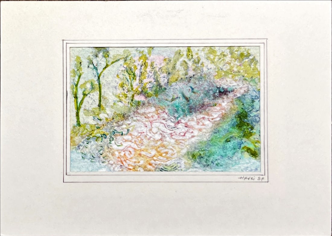 Hansi - watercolor - Hand signed: A very beautiful watercolour by the French artist unknown to us