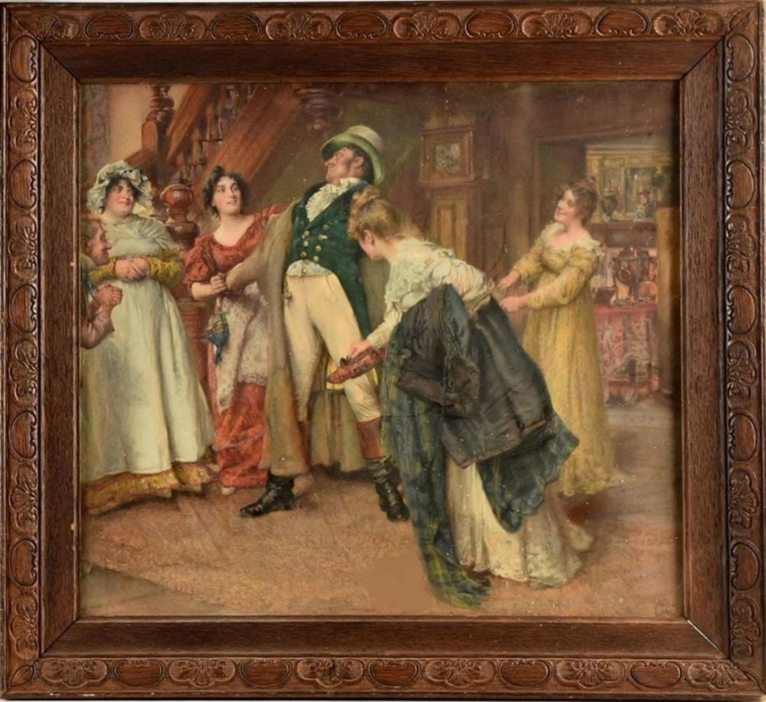 Bundy, Edgar - Lithograph - Handsigned: Old Lithograph. Complete with old frame.