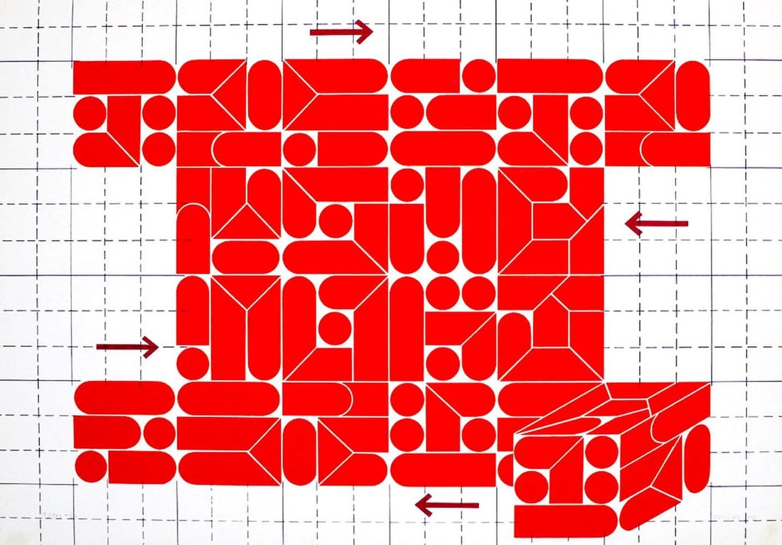 Gräsel, Friedrich - Silkscreen/Lithograph.: Hand-Signed and numbered by the Artist