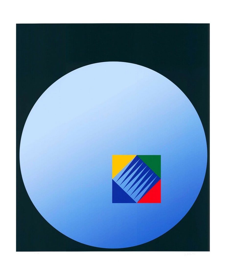 Friedrich Geiler - Silkscreen - Handsigned125: Silkscreen, hand signed, numbered and dated.Friedrich Geiler (1946, Germany) lives and works in Kehl am Rhein, Germany, and is considered an important representative of Concrete Constructivism.He