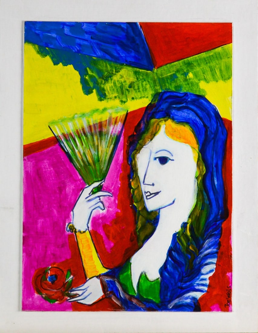 Joe Wols - Gouache: Joe WOLS (Schiedam 1929 - 2019)Gouache, handsigned.Comes from the collection of the municipality of The Hague, The Netherlands. Pencil sketch, pastel-crayon, charcoal, gouache, oil, acrylic, Indian