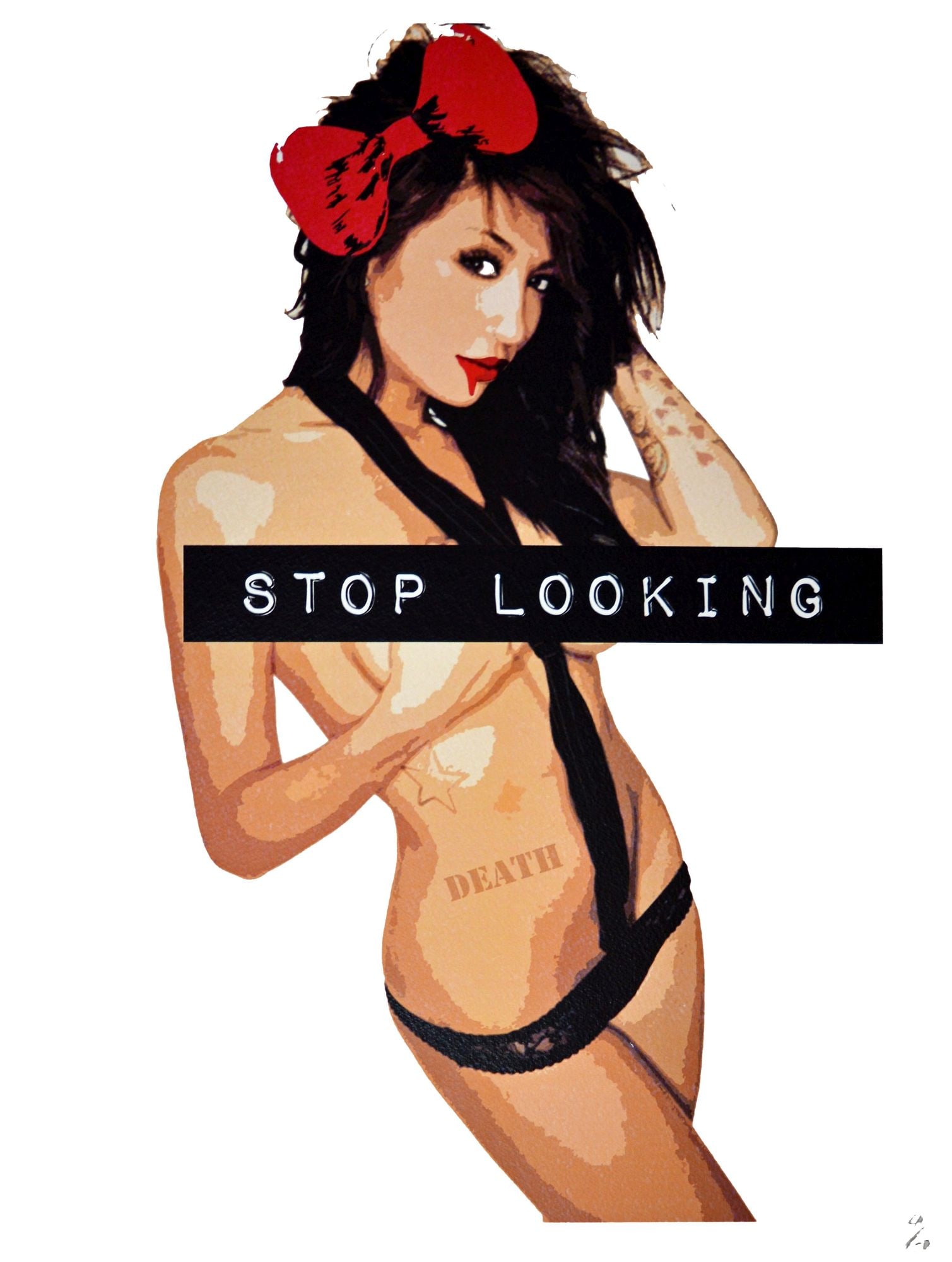 Death NYC - Silkscreen - Hand signed: Hand signature by the Artist. Original certificate and golden seal included. DEATH NYC's artwork featured in galleries and streets around the world. Recently also featured in the Google Glass