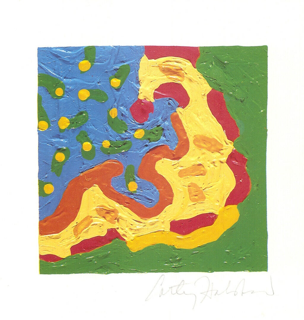 Cathy Halstaed - Hand signed: Hand-Signed numbered with pencil. War eine Sonderedition „Künstler der Welt“ für die Deutsche Lufthansa 1985 für ihre First-Class-Passagiere.Cathy Halstead was born in New York in 1948,