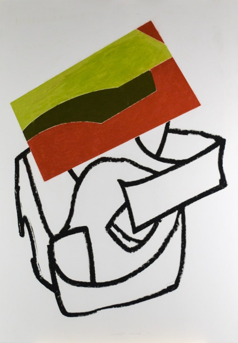 Geert Baas - Chalk Drawing: Chalk Drawing. Hand-signed and dated. Comes from the collection of the municipality of The Hague, The Netherlands. In his work, Geert Baas brings together the painting, the painted drawing, and the