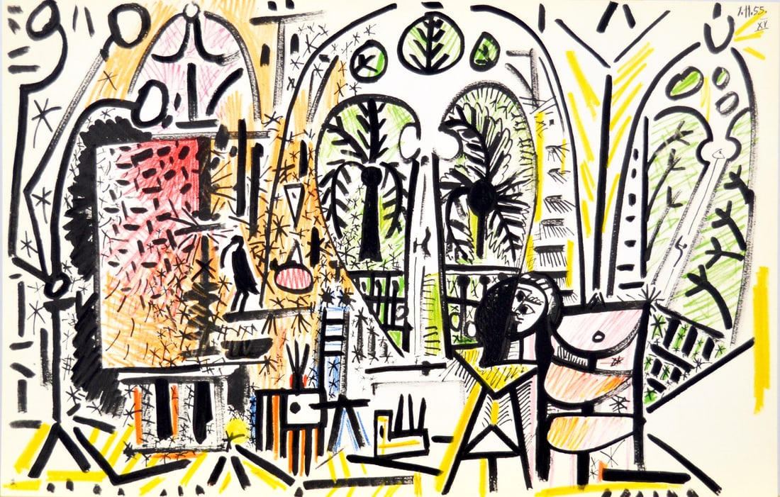 Picasso, Pablo, after - Carnet de la Californie: Picasso, Pablo, after lithograph | Carnet Californie #PABLOPICASSO (1881-1973) CARNET de la CALIFORNIE Lithograph 15.11.55 Pablo Picasso lithograph | Carnet de la Californie Medium: lithograph (after