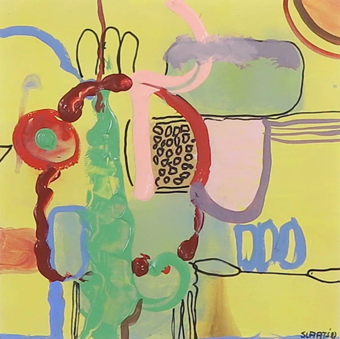 Miriam Slaats - Mixed Techniques - Handsigned: Miriam Slaats 1958 - is a versatile visual artist of international stature. Her work is authentic, intense, strong and dynamic. The paintings are both light-hearted and profound and penetrate to the