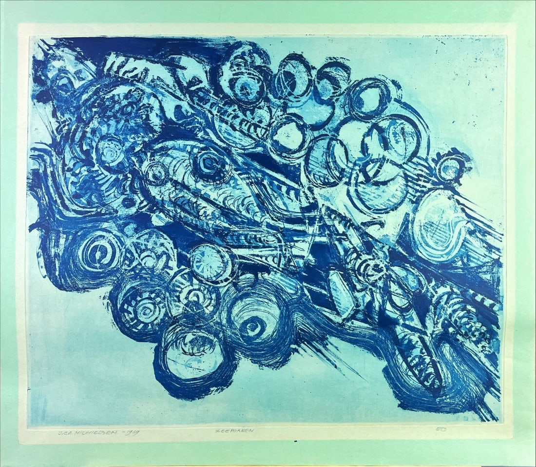 Jan (J.C.A.) Michielsen - Etching - Hand signed: Michielsen, Jan - 1939-2010 Jan Michielsen was a Dutch graphic artist and painter. Jan Michielsen trained at the Academy of Fine Arts Sint-Joost. He also taught there until 1980. He lived and worked a