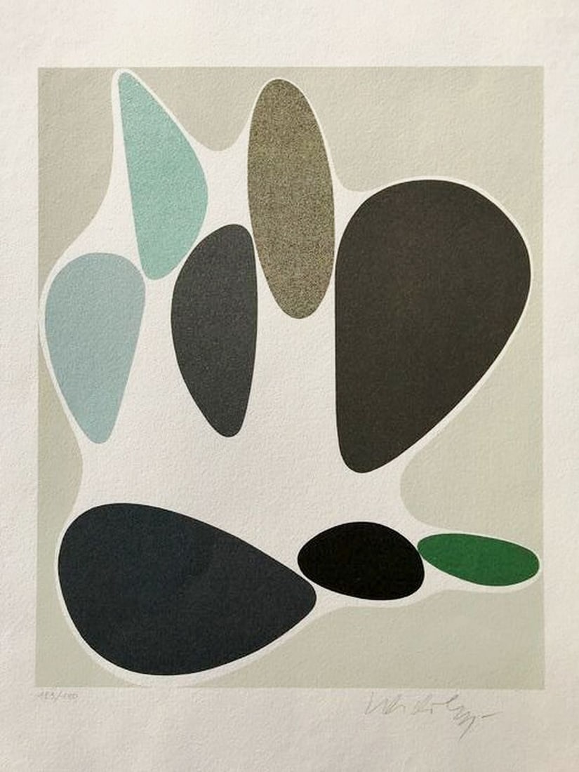 Vasarely, Victor - Hand-Signed. Lithograph.: Hand-Signed and numbered